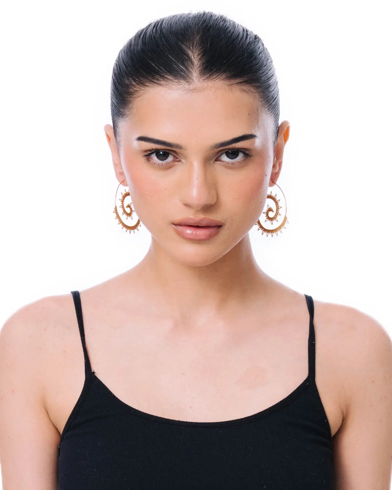 Amna Shariff Gold Petals Filigree Spiral Hoops cult