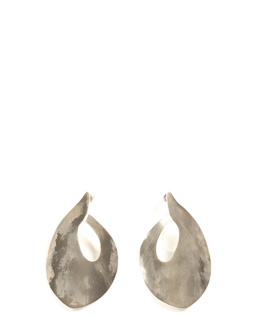 Amna Shariff Silver Cutout Earrings cult