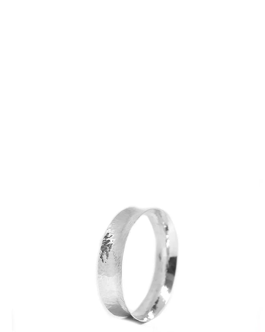 Amna Shariff Silver Hammered Bangle cult