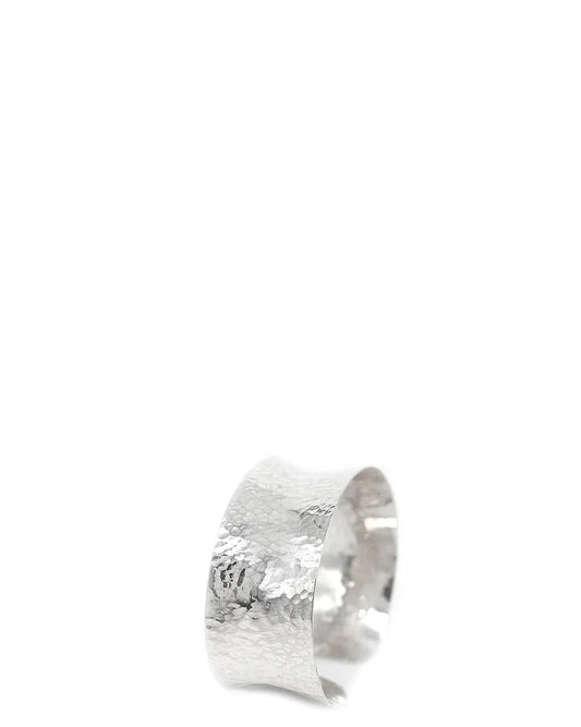 Amna Shariff Silver Hammered Cuff cult
