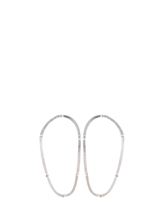 Amna Shariff Silver Oblong Discs Posts cult