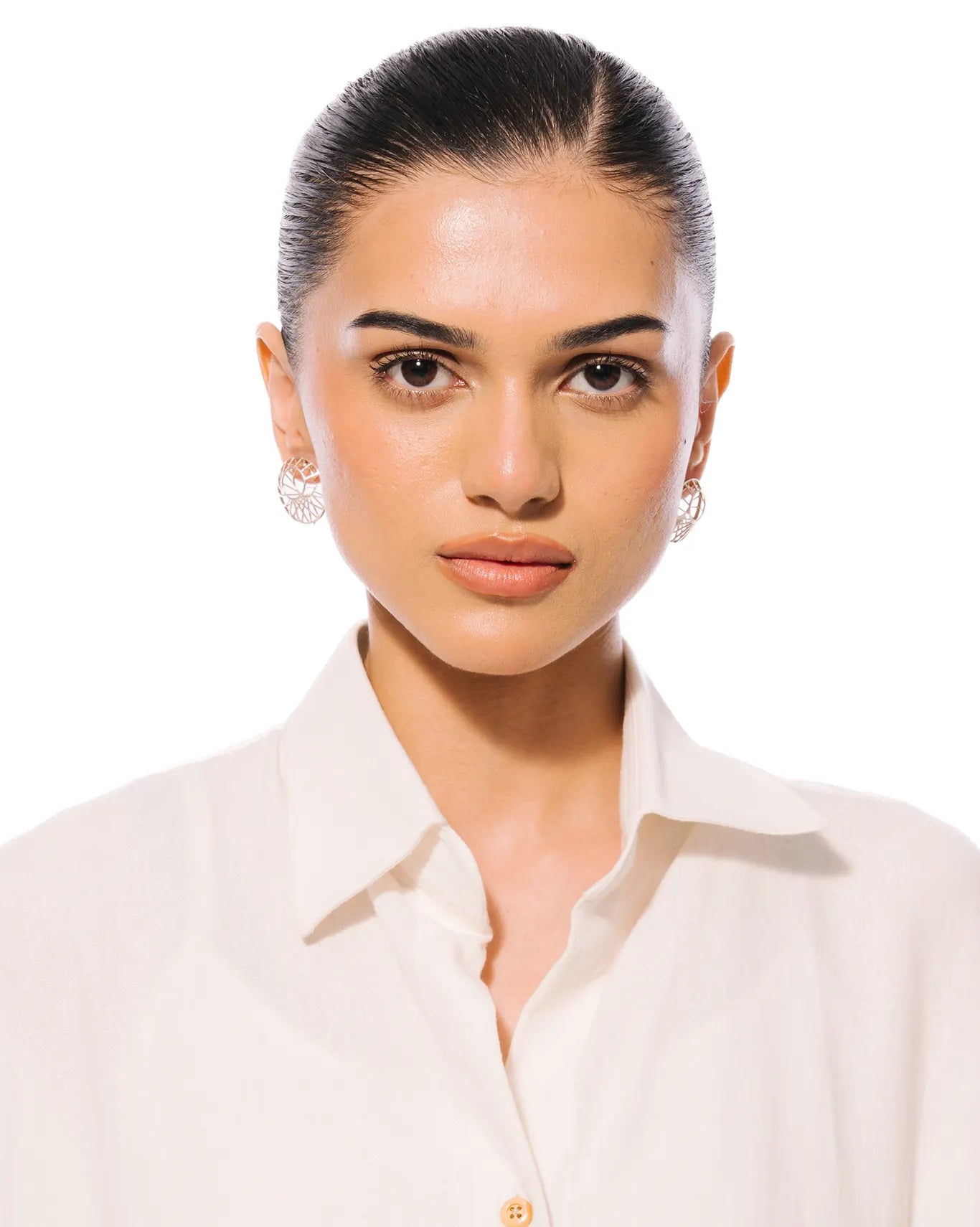 Amna Shariff Silver Radial Posts Earrings cult