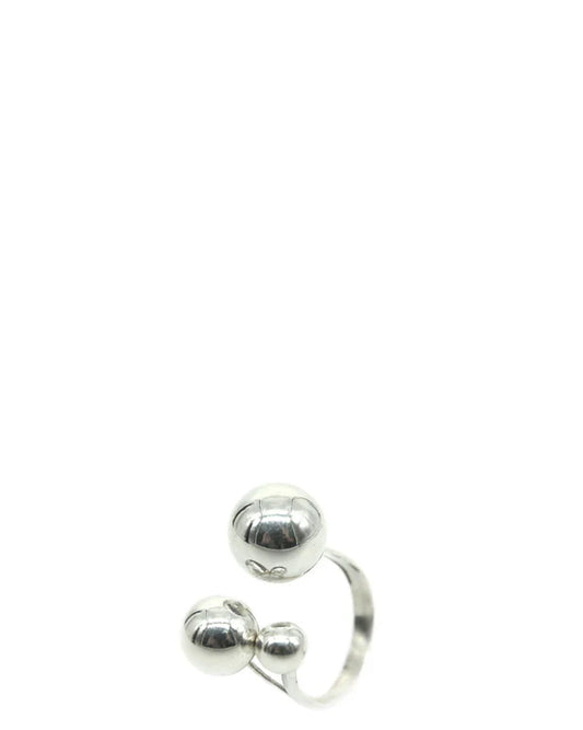 Amna Shariff Silver Three Balls Ring Cult
