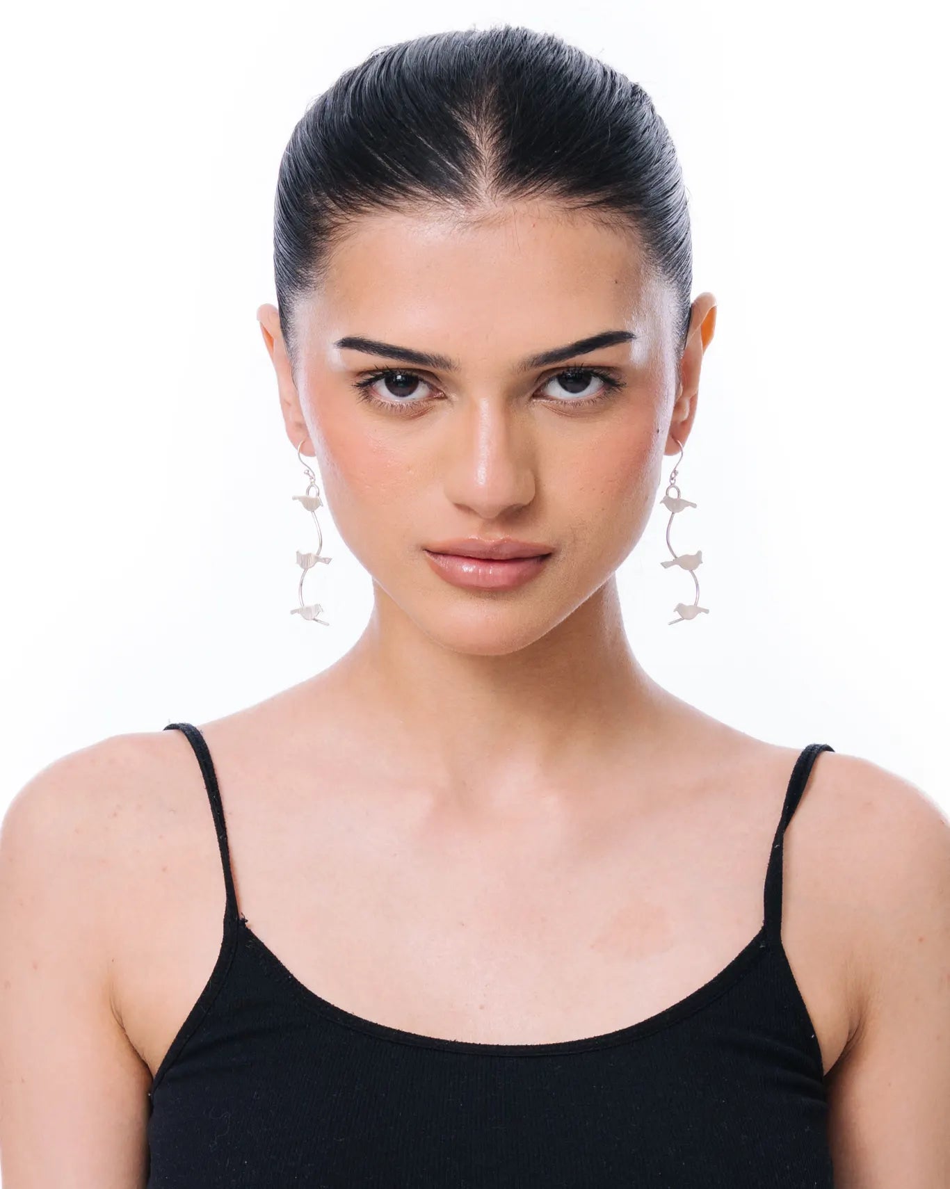 Amna Shariff Silver Three Birds Flight Earrings cult