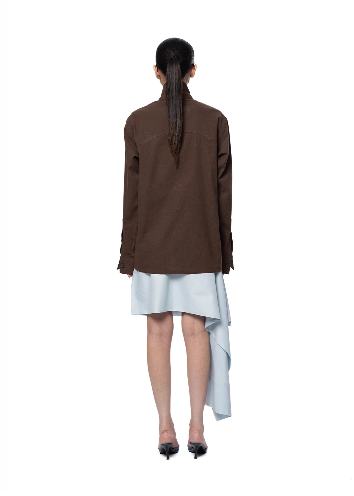 Another Sect Brown Brown Lali Appliqued Jacket - CULT - haider