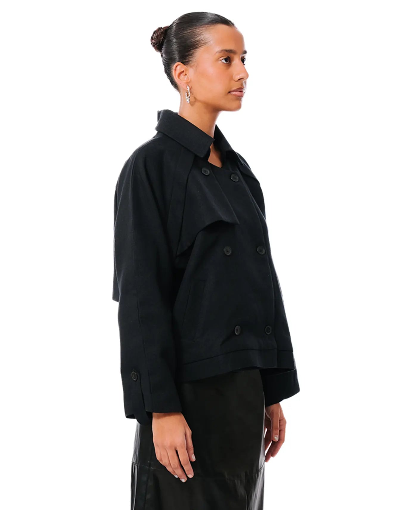 Baro Studio Black Trench Trucker Jacket Cult Store