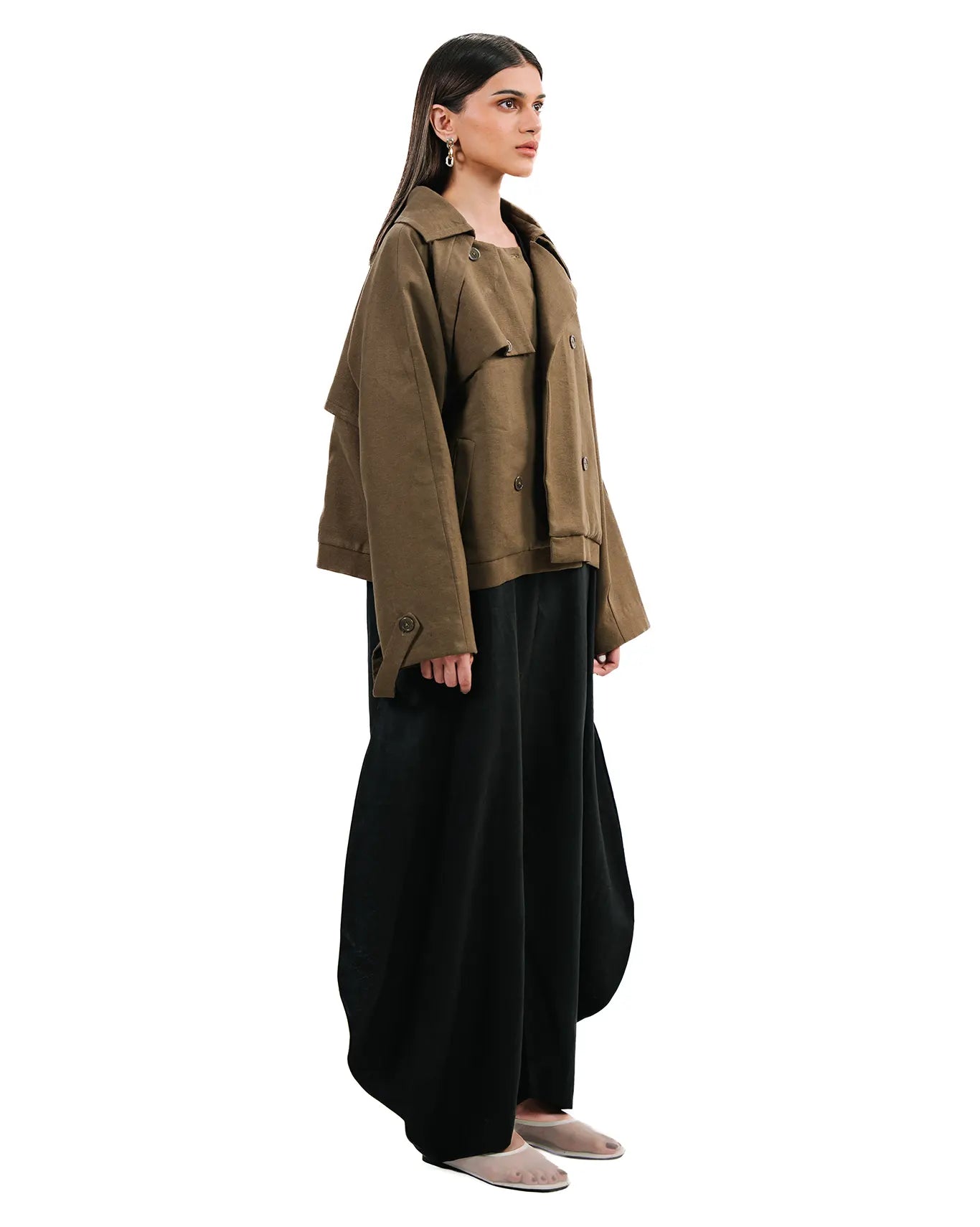 Baro Studio Brown Trench Trucker Jacket cult store