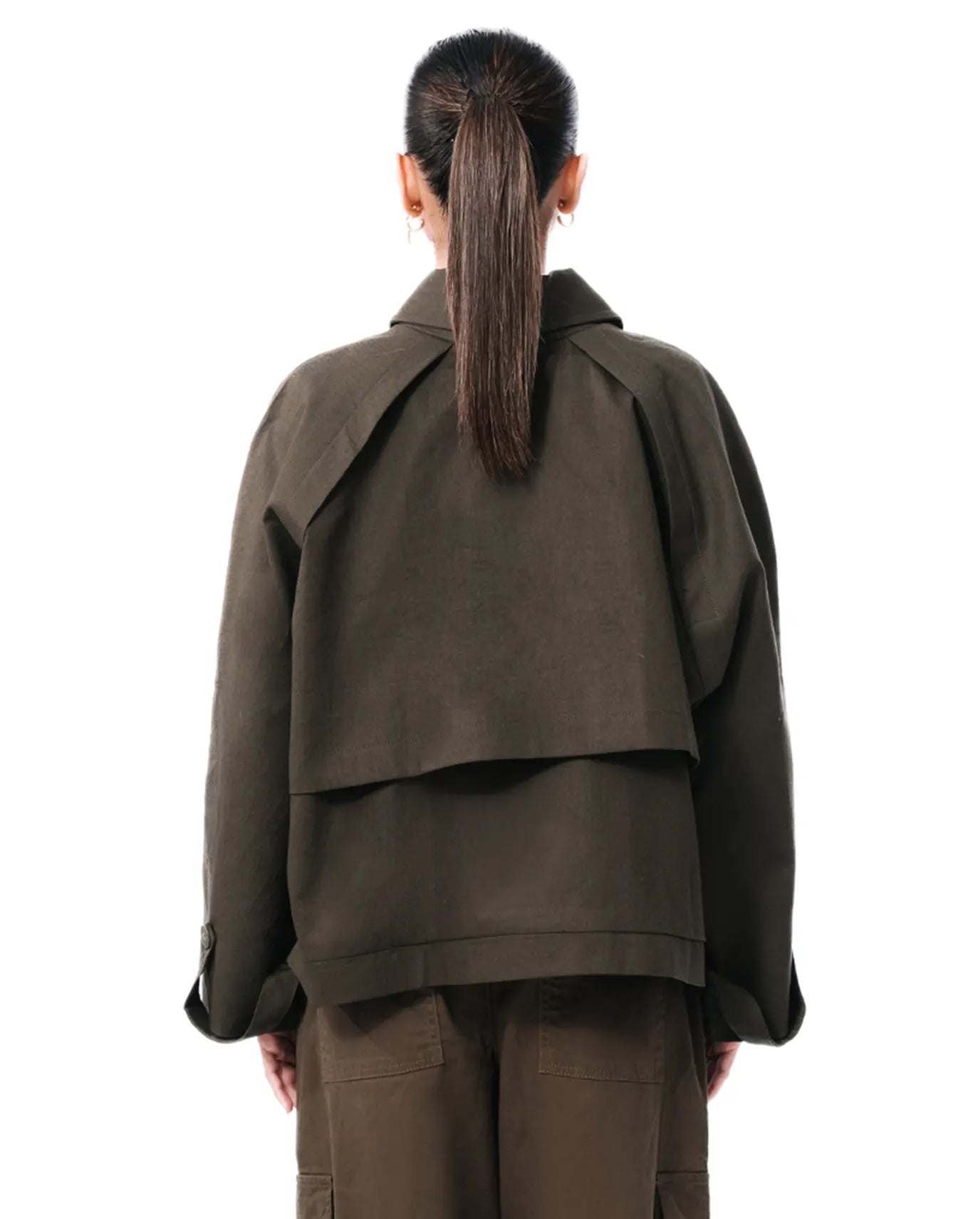 Baro Studio Military Green Trench Trucker cult store