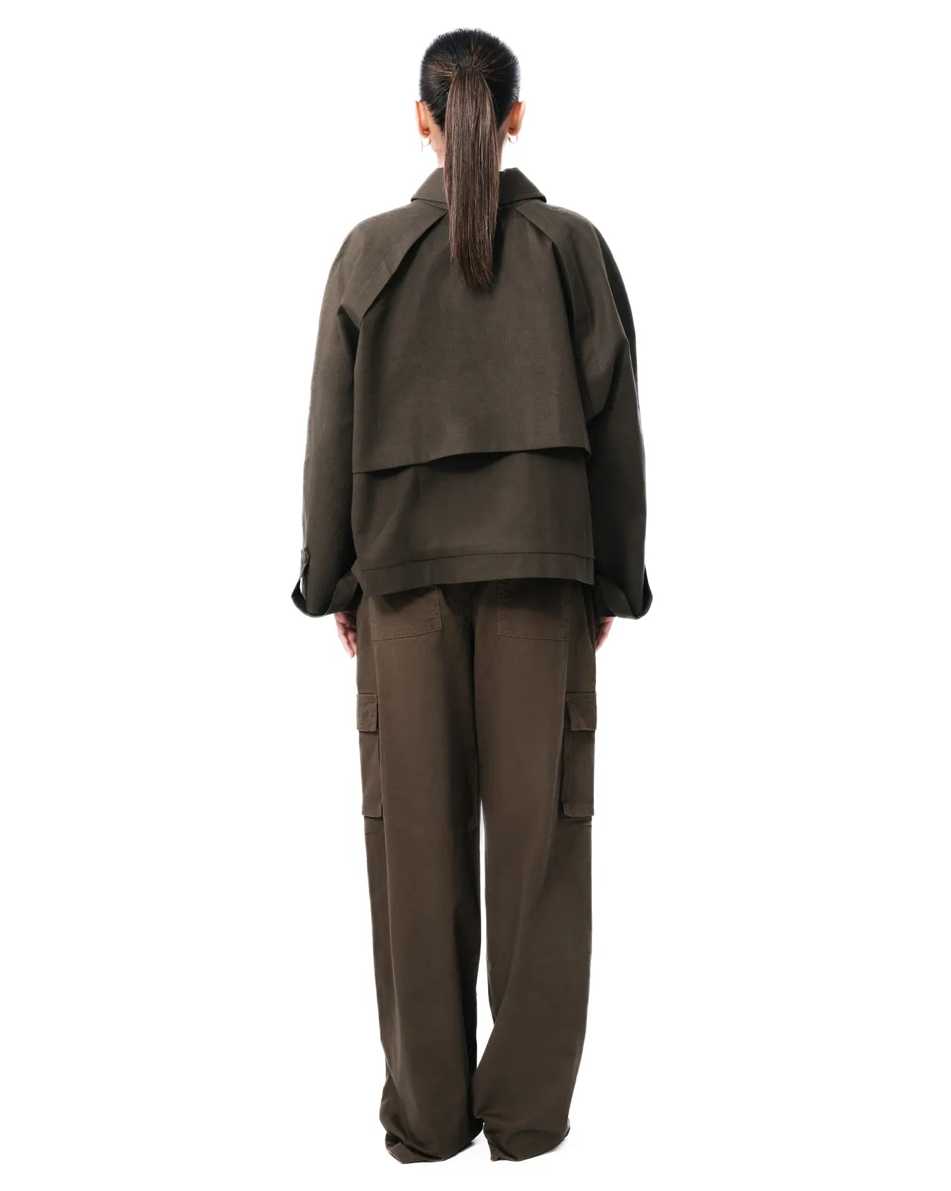 Baro Studio Military Green Trench Trucker cult store