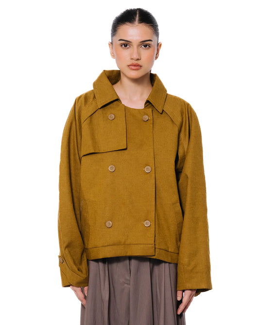 Baro Studio Ochre Trench Trucker Jacket cult store