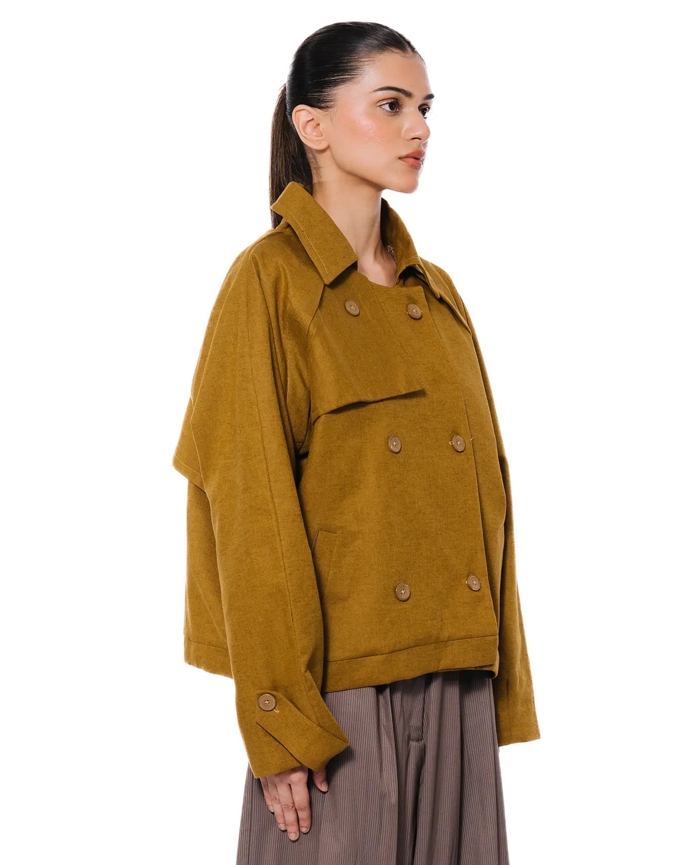 Baro Studio Ochre Trench Trucker Jacket cult store