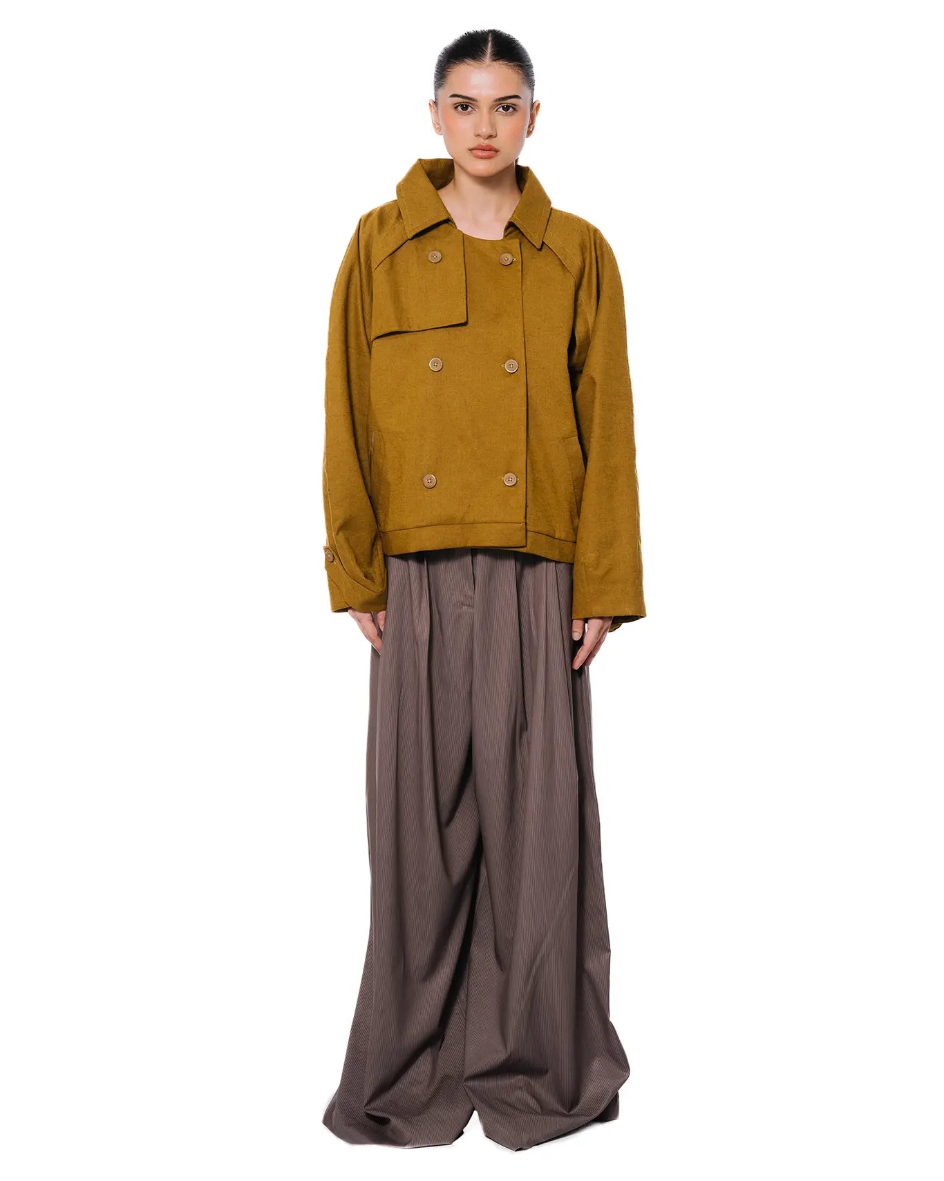 Baro Studio Ochre Trench Trucker Jacket cult store