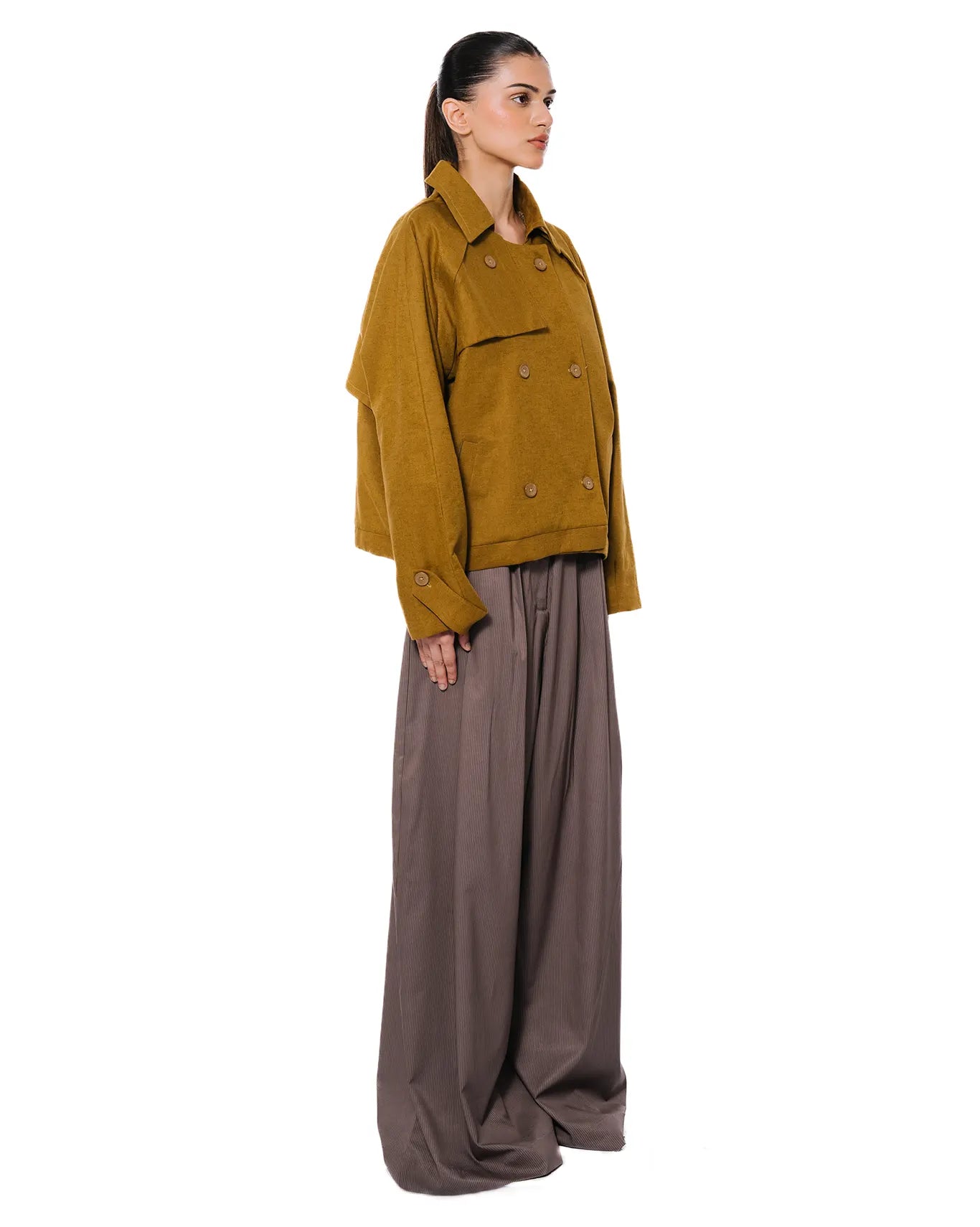 Baro Studio Ochre Trench Trucker Jacket cult store