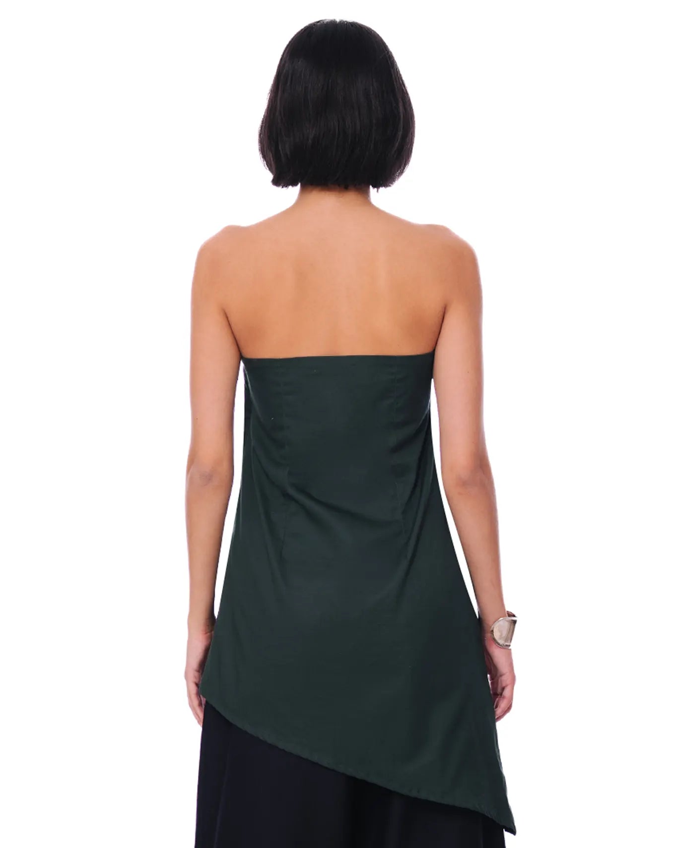 Baro Studio Sea Green Sea Green Pleated Asymmetric Top - CULT - haider