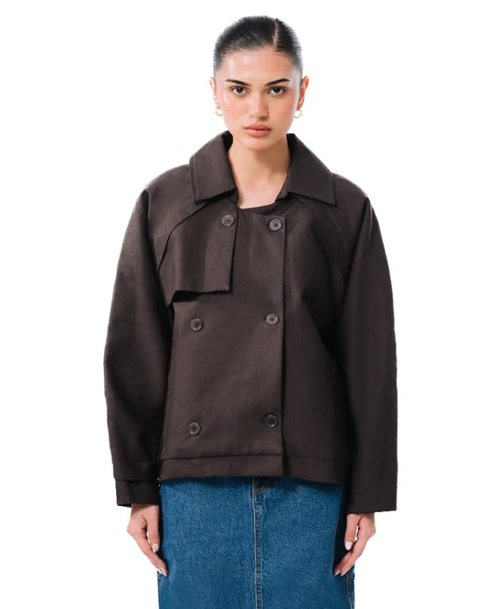 Baro Studio Trench Trucker Chocolate Brown cult store
