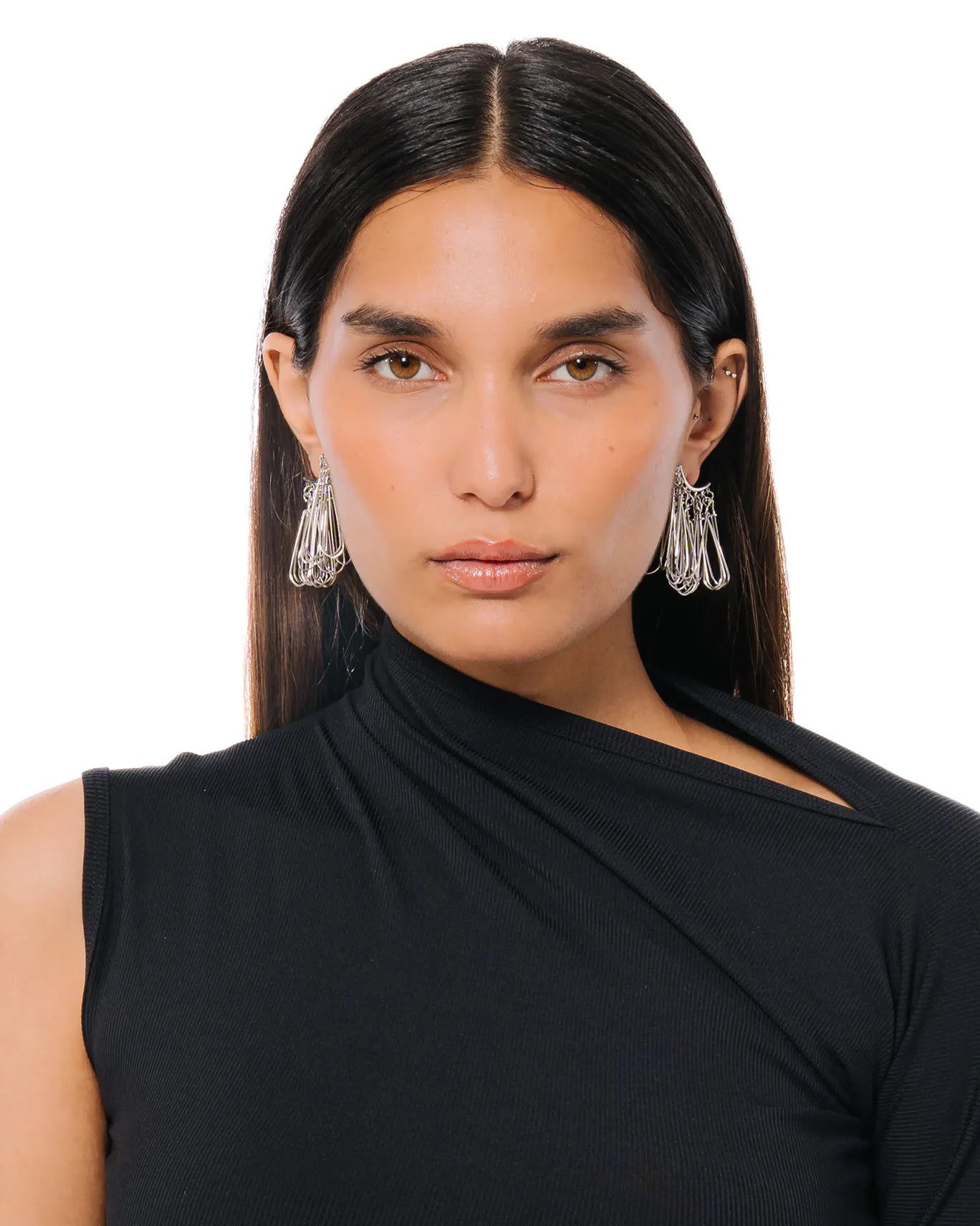 Bodjunk Mess Silver Dangle Earrings Cult pk