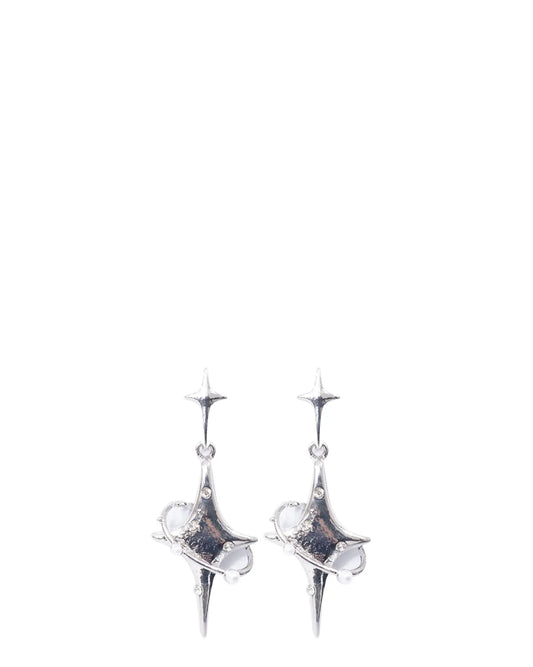 Bodjunk Silver Comet Statement Earrings shop cult store karachi pk