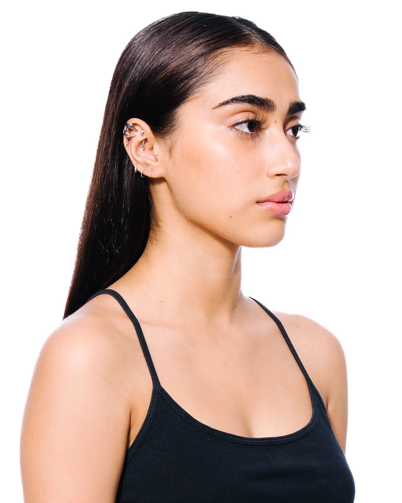 Bodjunk Silver Crutch Earcuff 2 Cult Store
