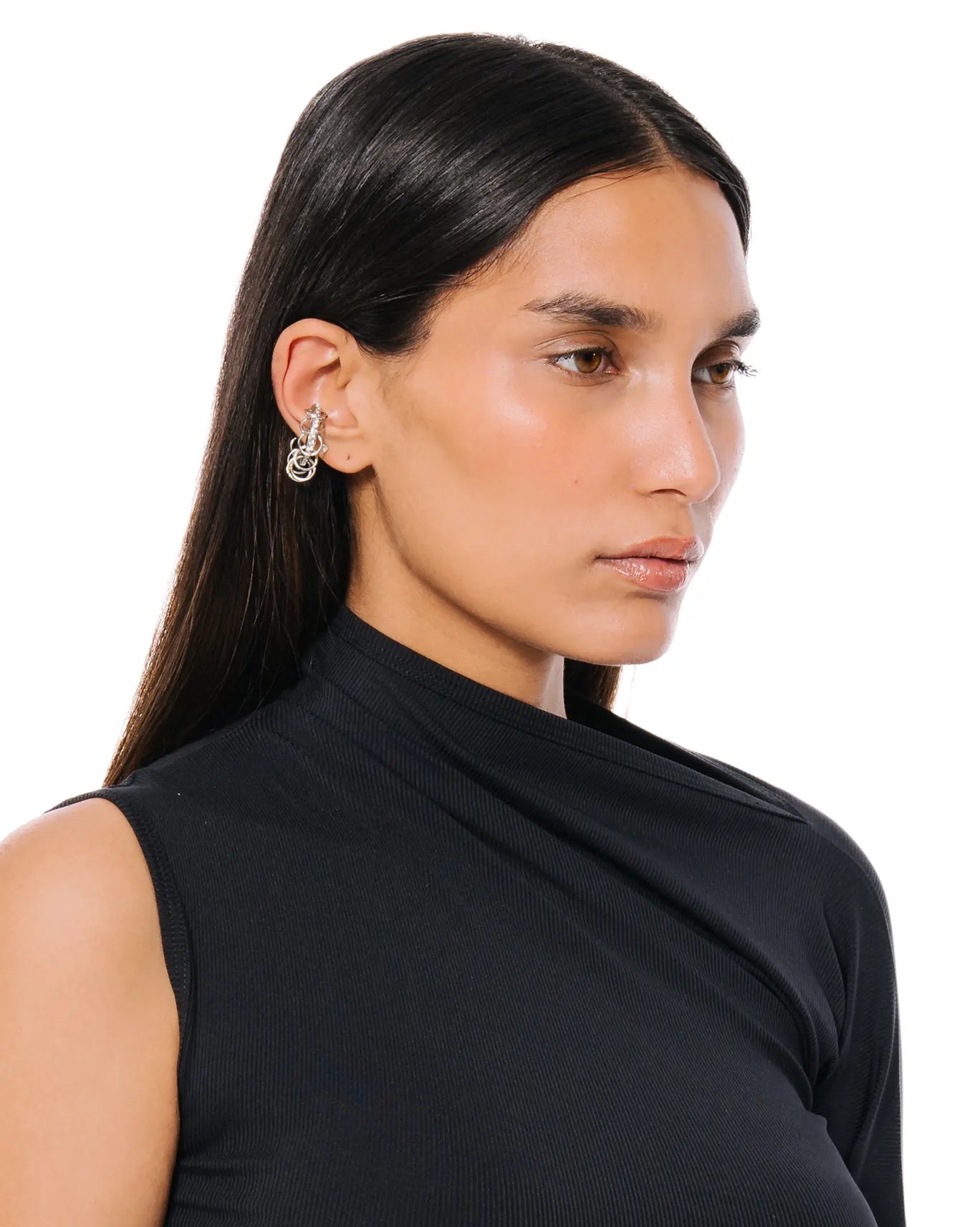 Bodjunk Silver Silver Helix Hoop Earcuff - CULT - haider