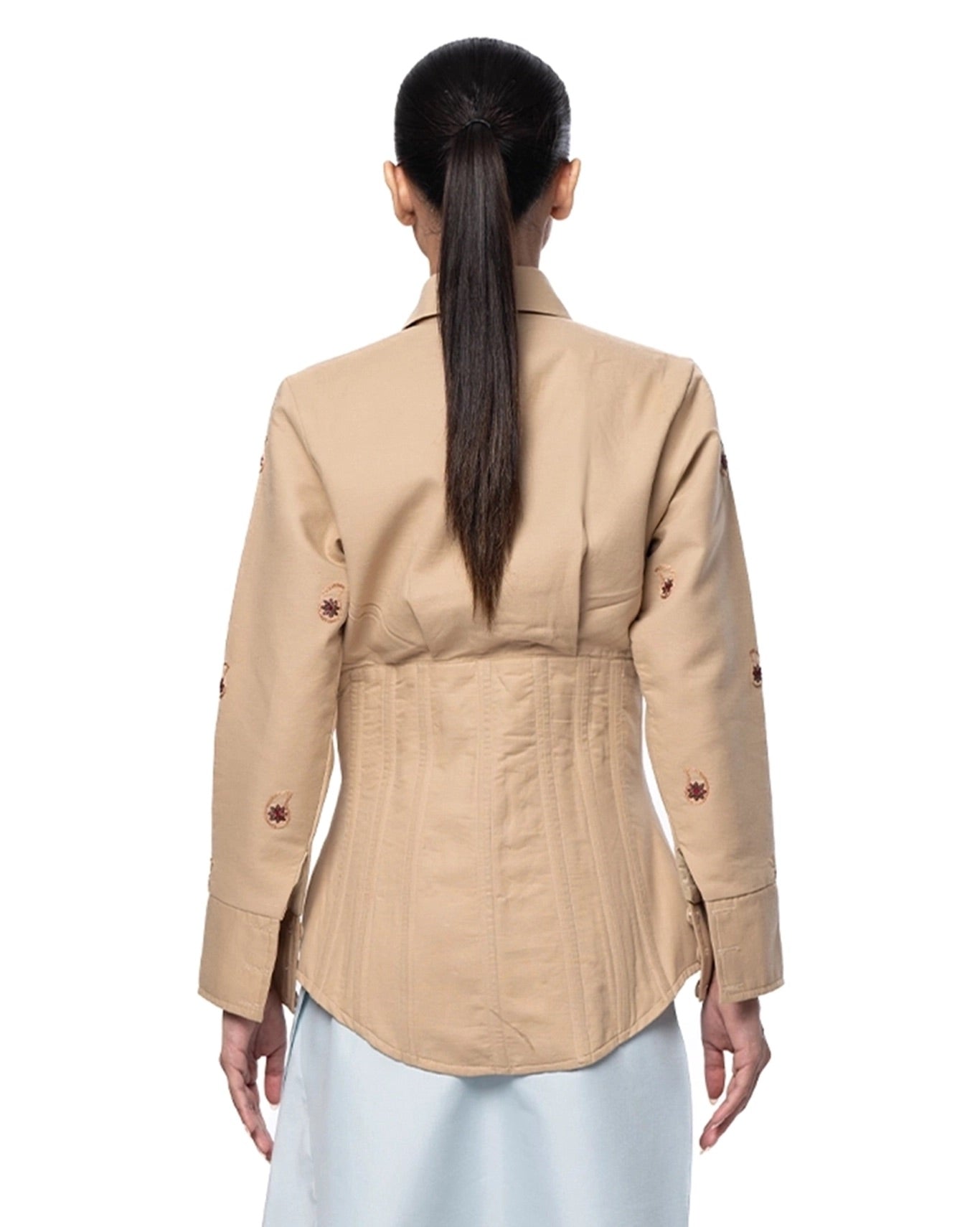 Collected XX Beige Beige Ambi Corset Shirt - CULT - haider