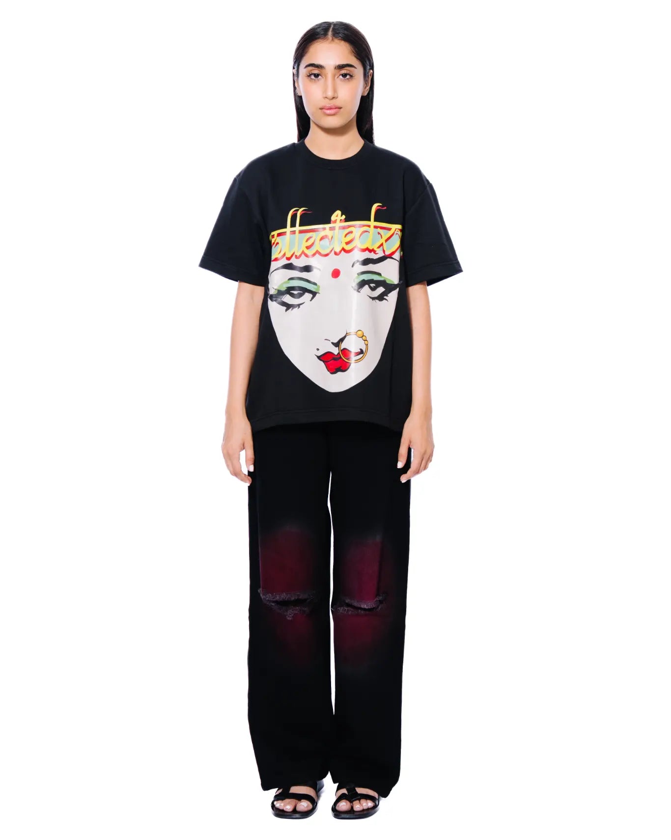 Collected XX Black Graphic Tee cult store karachi