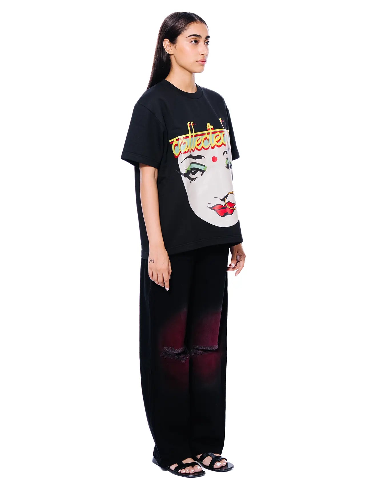Collected XX Black Graphic Tee cult store karachi