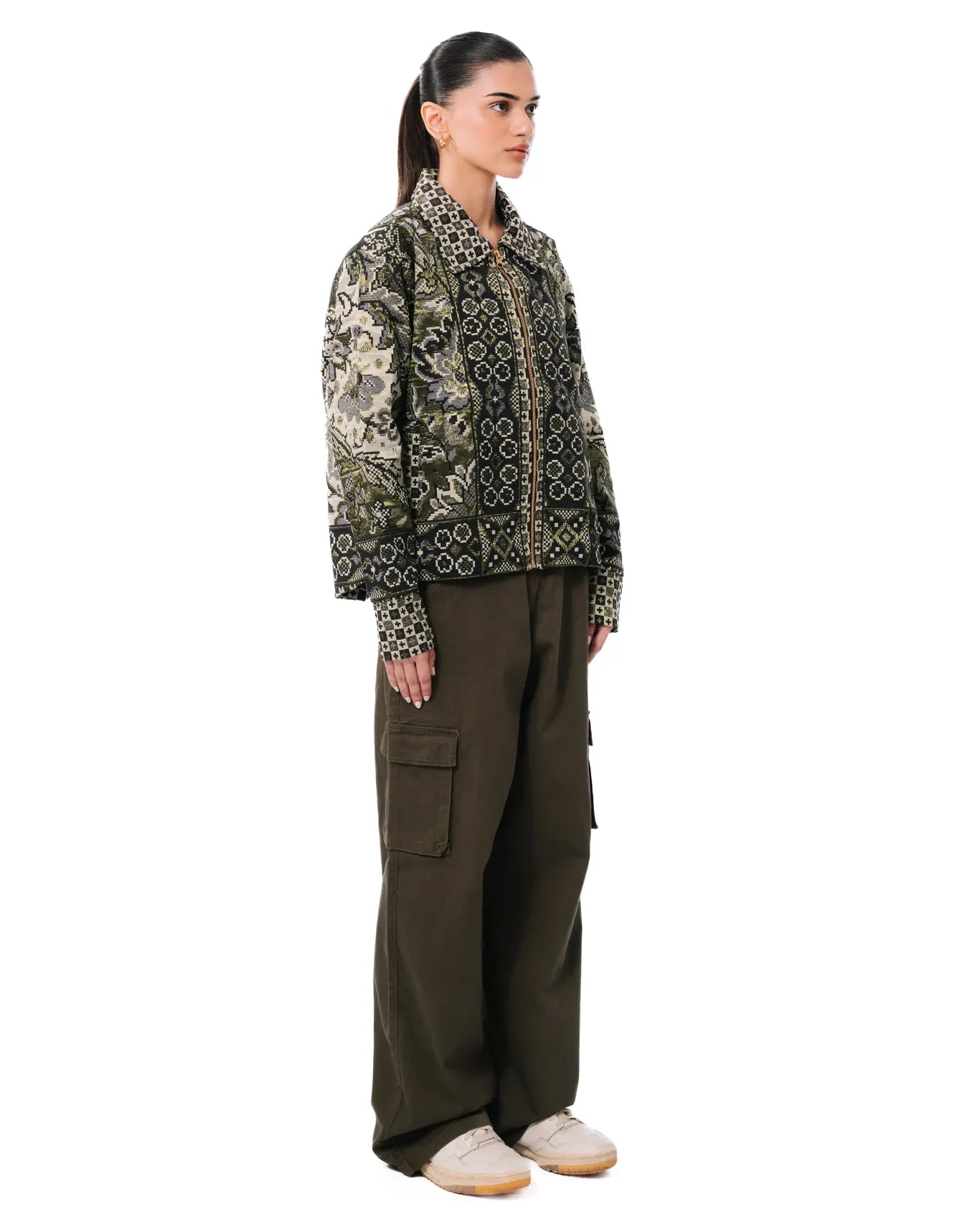 Collected XX Green Block Print Bomber Cult Karachi