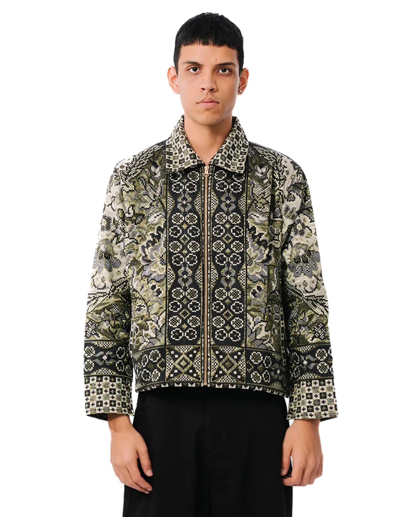 Collected XX Green Block Print Bomber