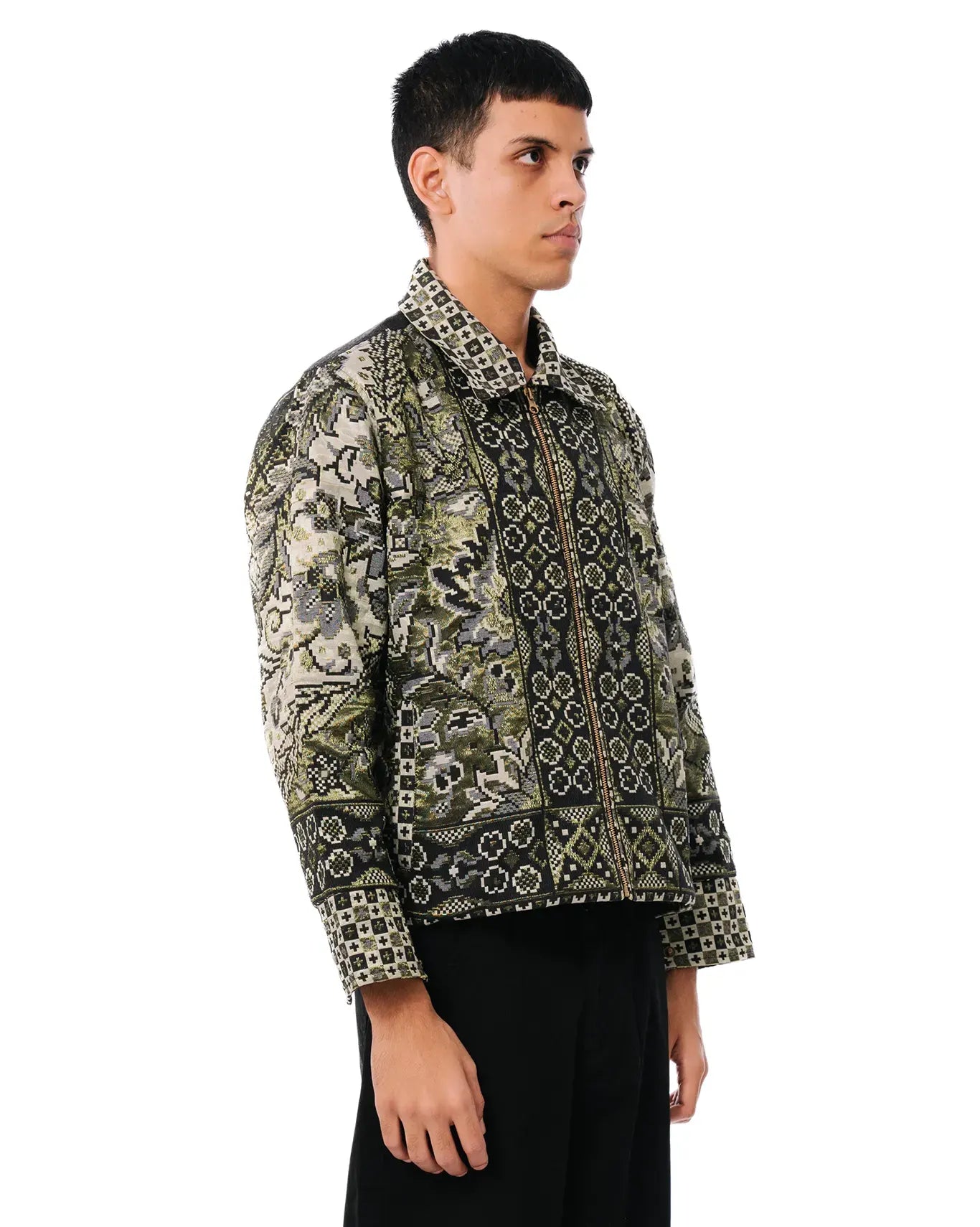 Collected XX Green Block Print Bomber