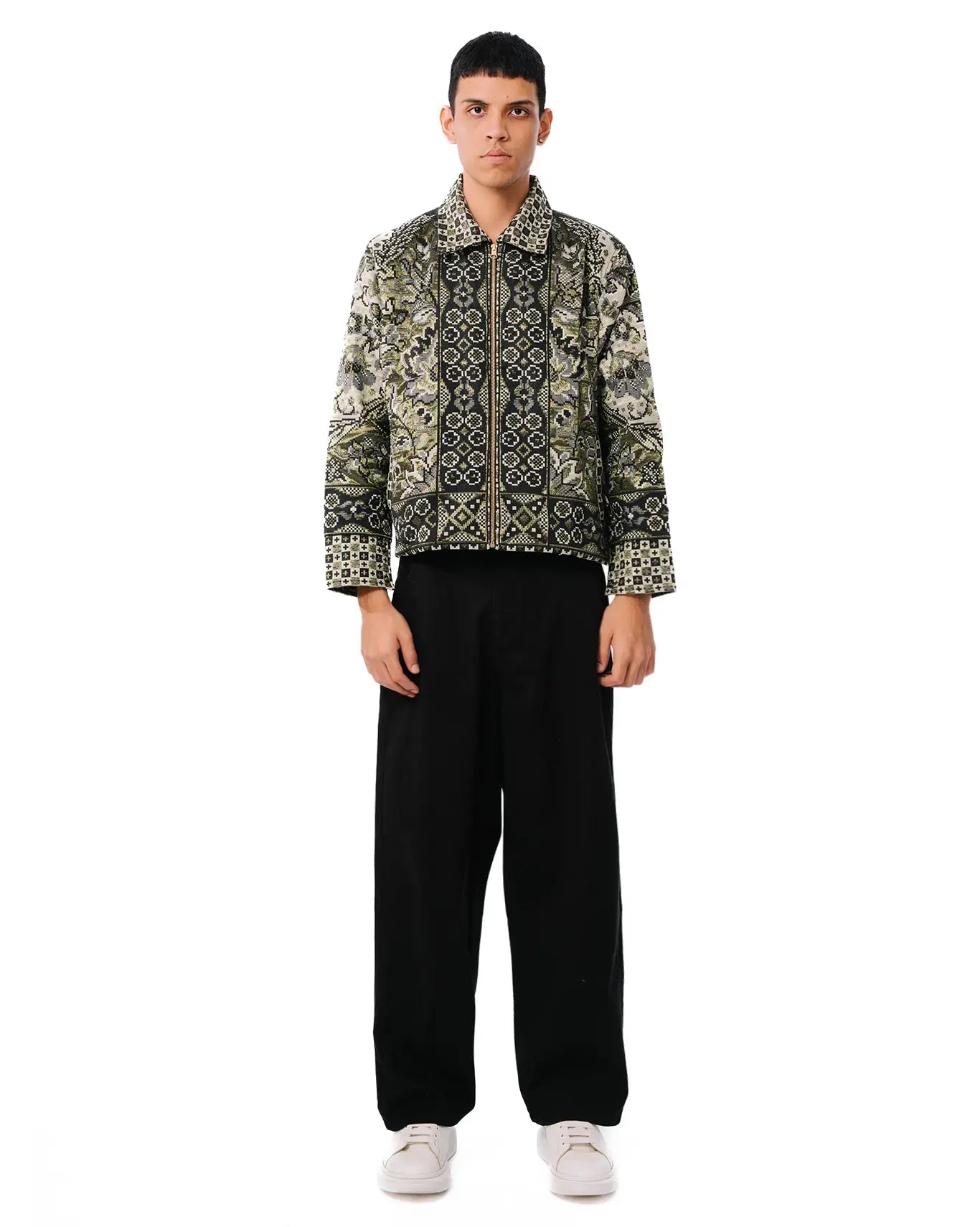 Collected XX Green Block Print Bomber
