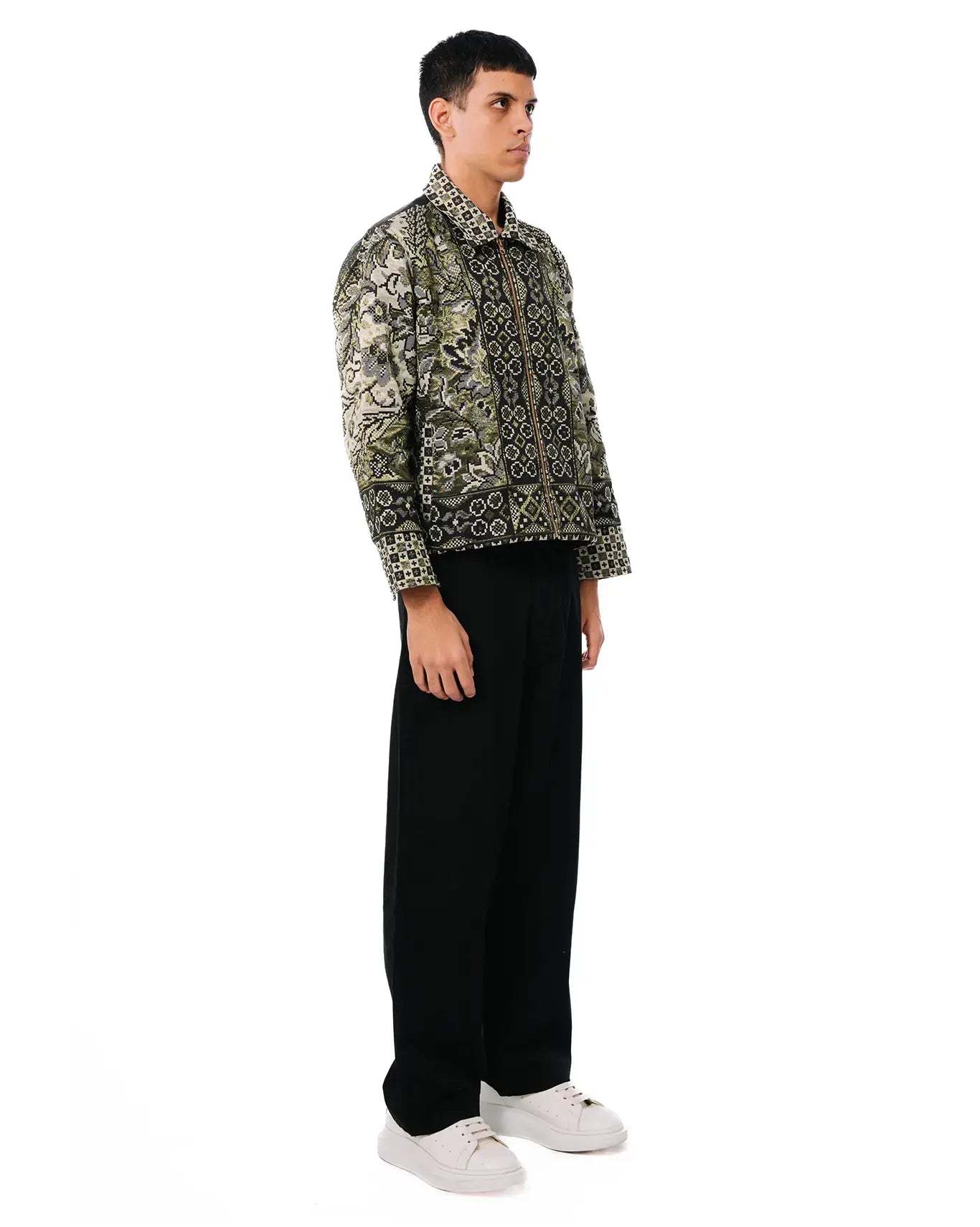 Collected XX Green Block Print Bomber