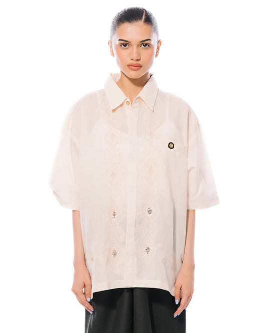 Collected xx White Cotton Taar Kashi Shirt cult store