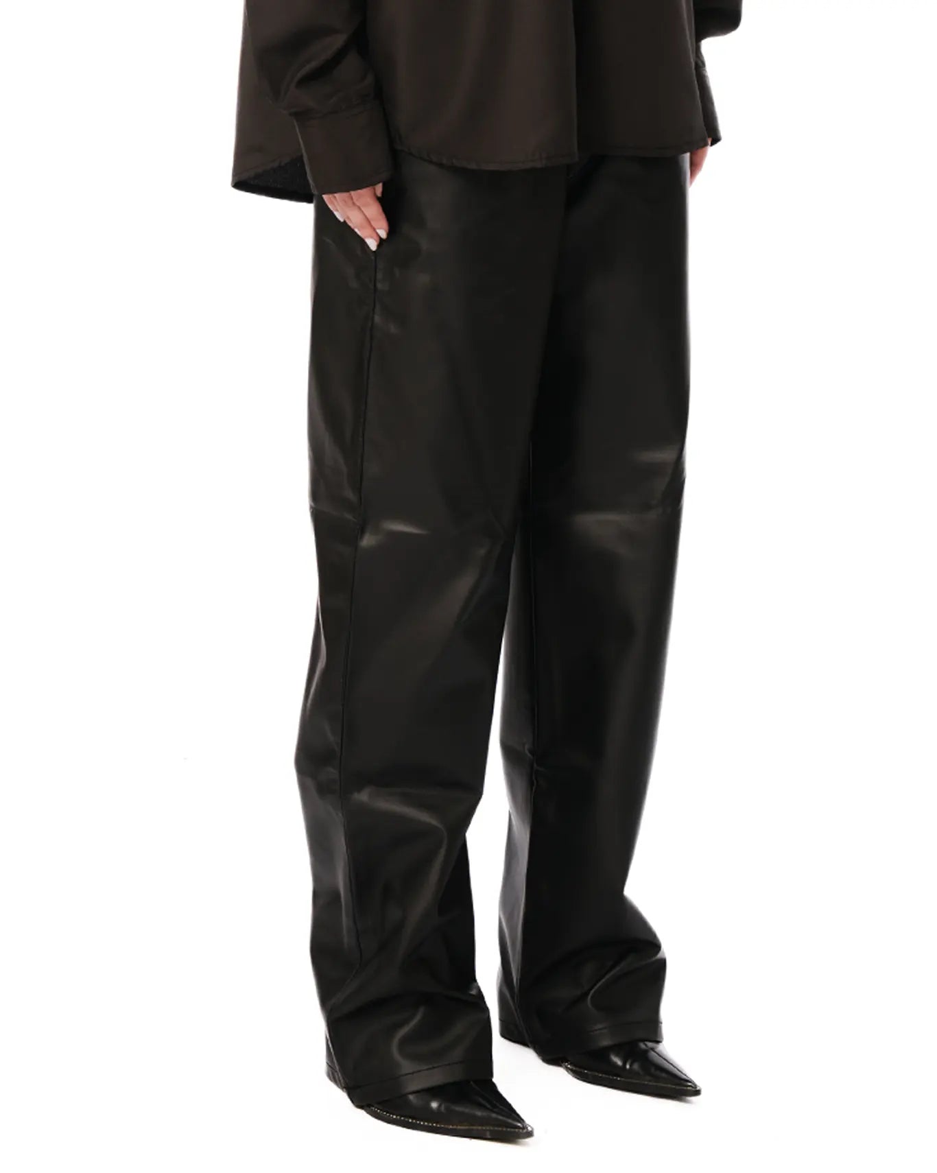 Cyanide Black Faux Leather Pants