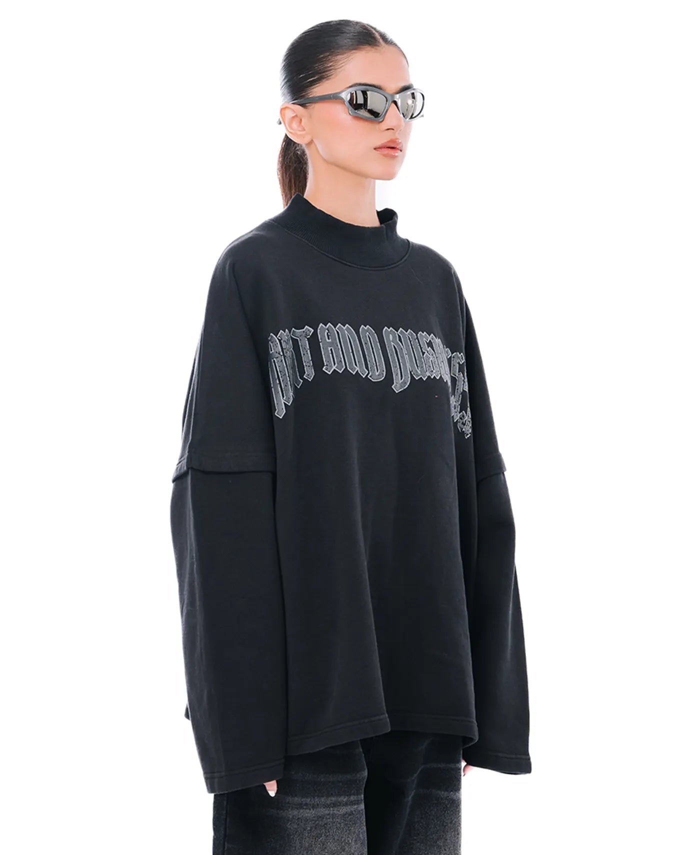 Cyanide Black Oversized Sweatshirt cult store