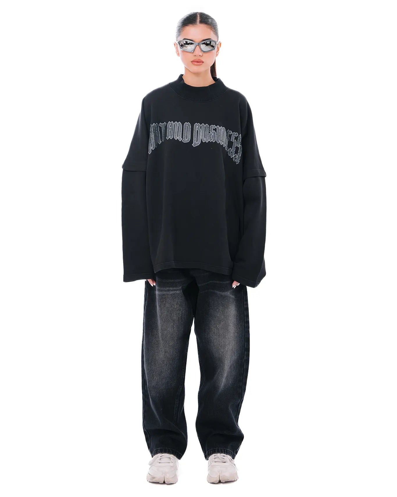Cyanide Black Oversized Sweatshirt cult store