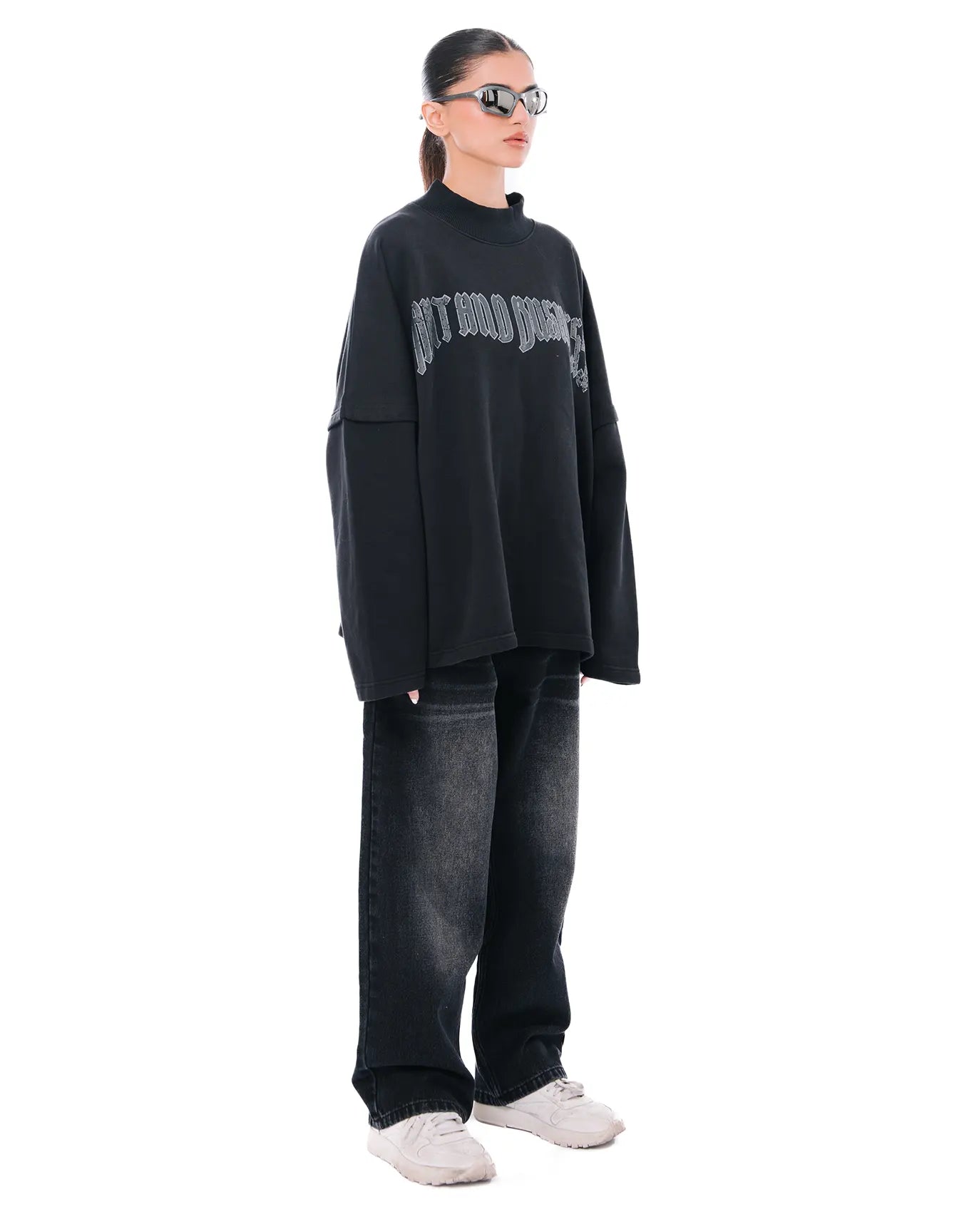 Cyanide Black Oversized Sweatshirt cult store