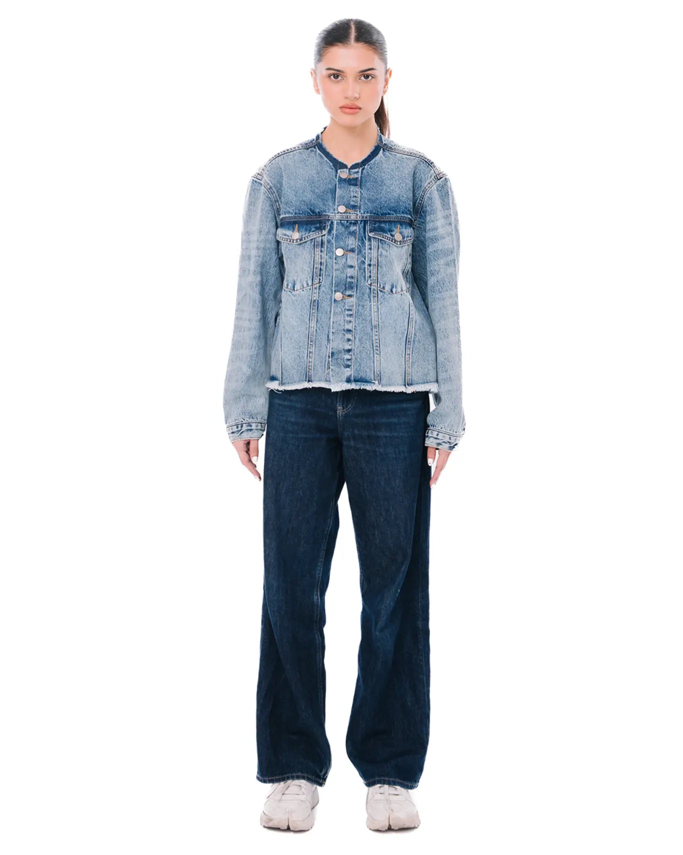 Cyanide Blue Denim Cropped Jacket cult store
