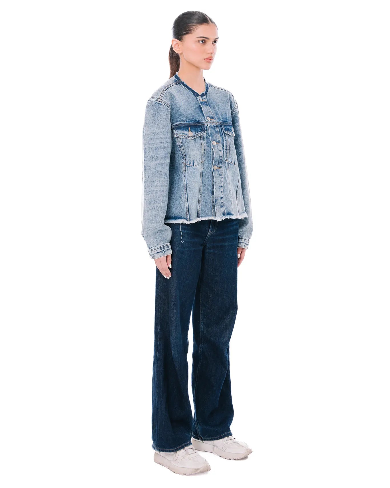 Cyanide Blue Denim Cropped Jacket cult store