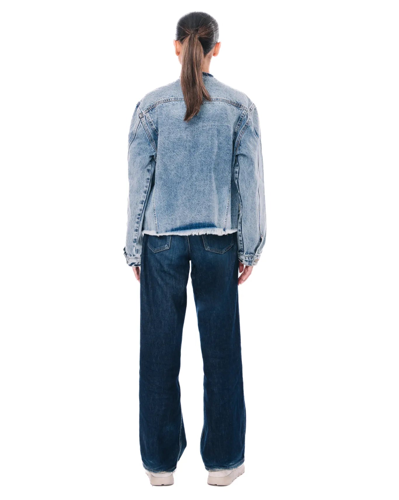 Cyanide Blue Denim Cropped Jacket cult store
