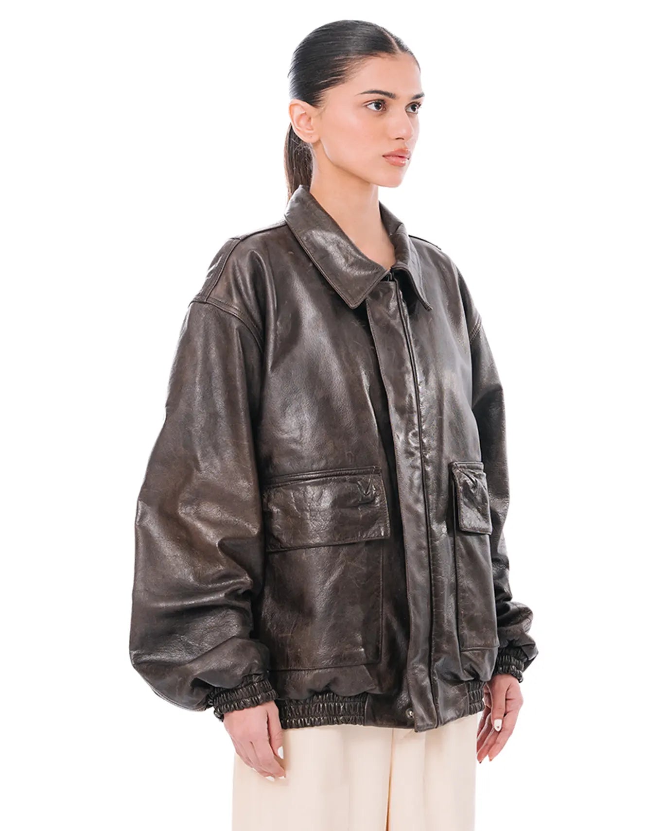 Cyanide Brown Leather Jacket cult store