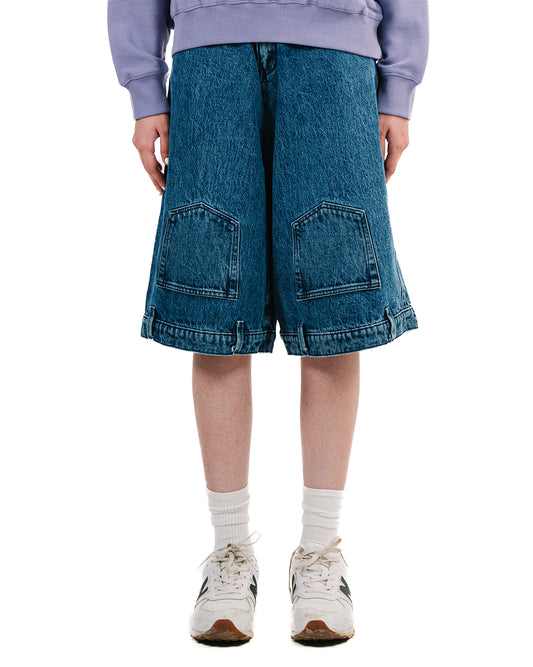 Cyanide Denim Blue Inverted Jorts Cult Karachi