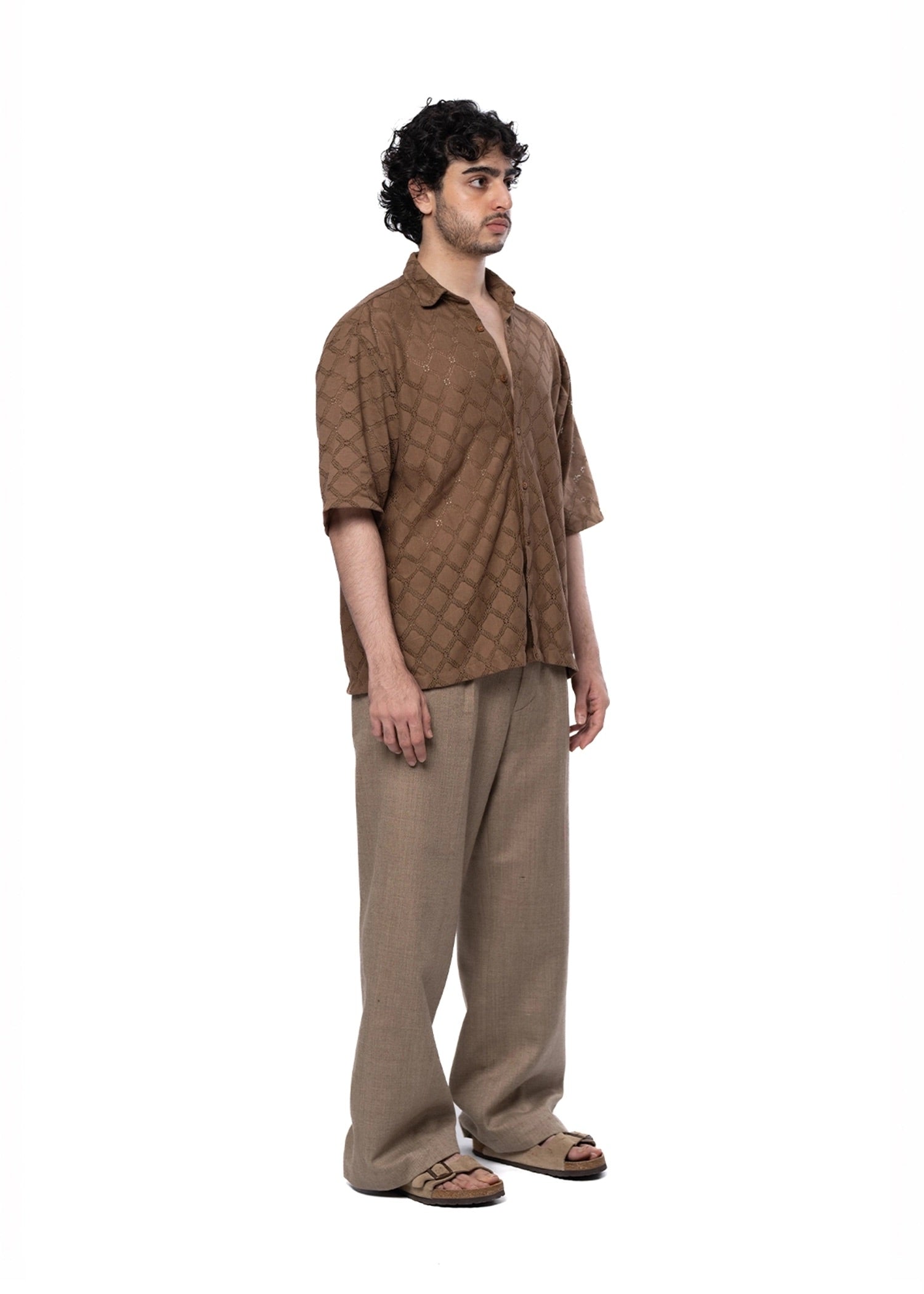 Collected XX Brown Jali Shirt Cult Karachi Pakistan