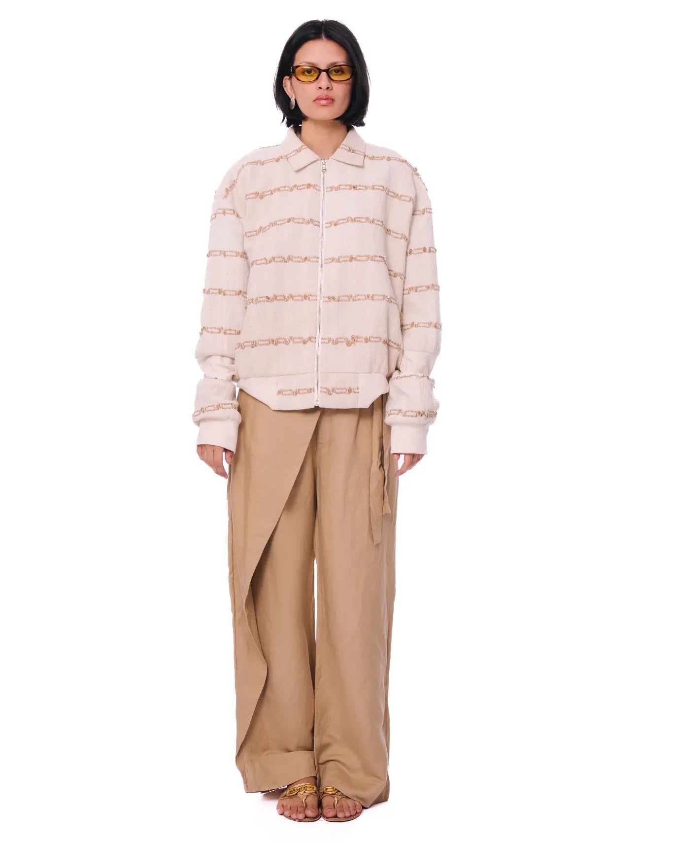 Demo Beige Beige Trade Mark Pants - CULT - haider