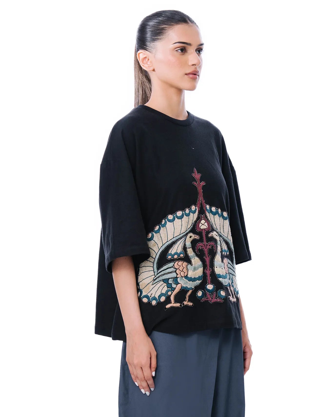 Demo Black Peacock Flight T-Shirt Cult PK Karachi