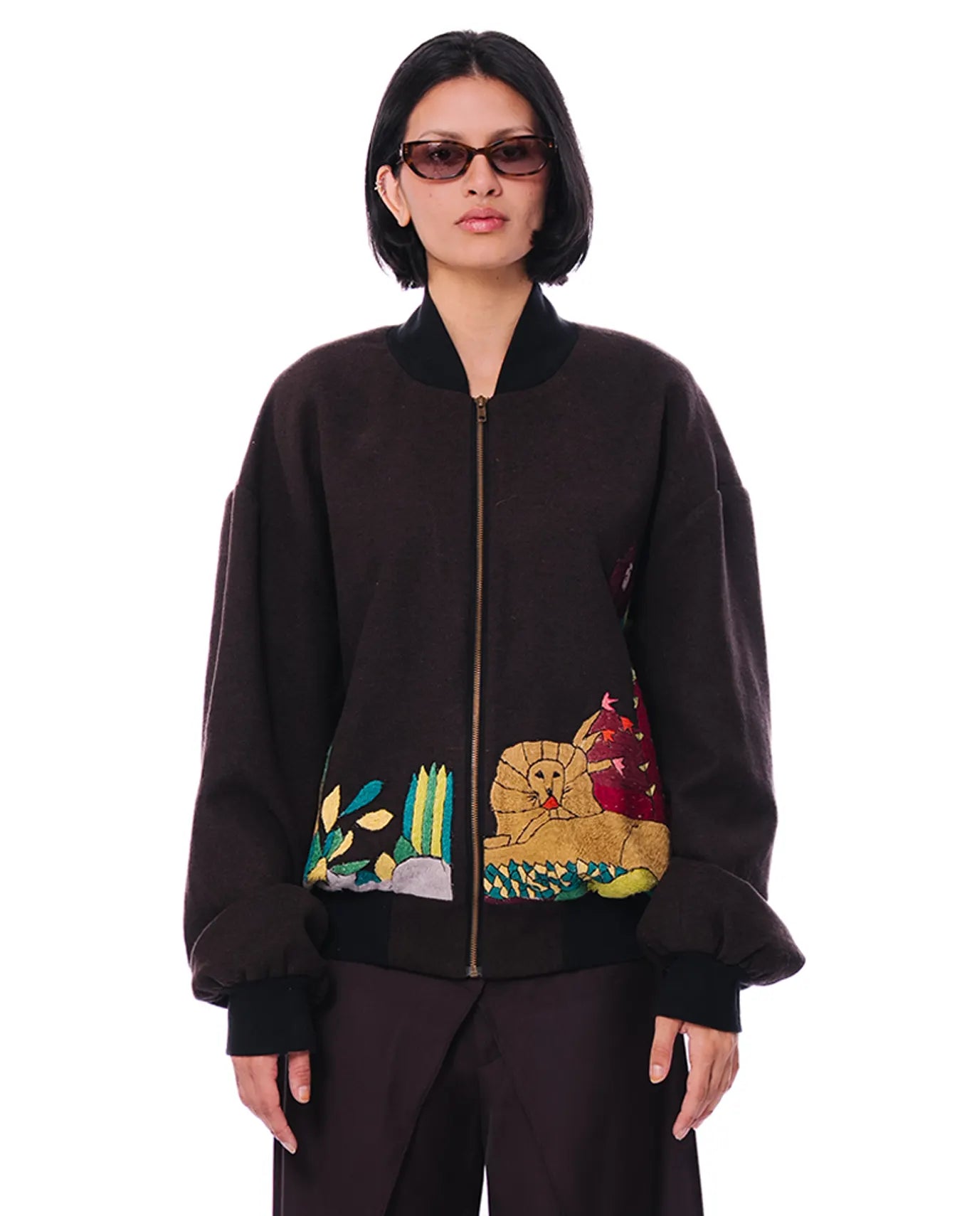 Demo Brown Flame Jacket cult store pakistan women winter lion
