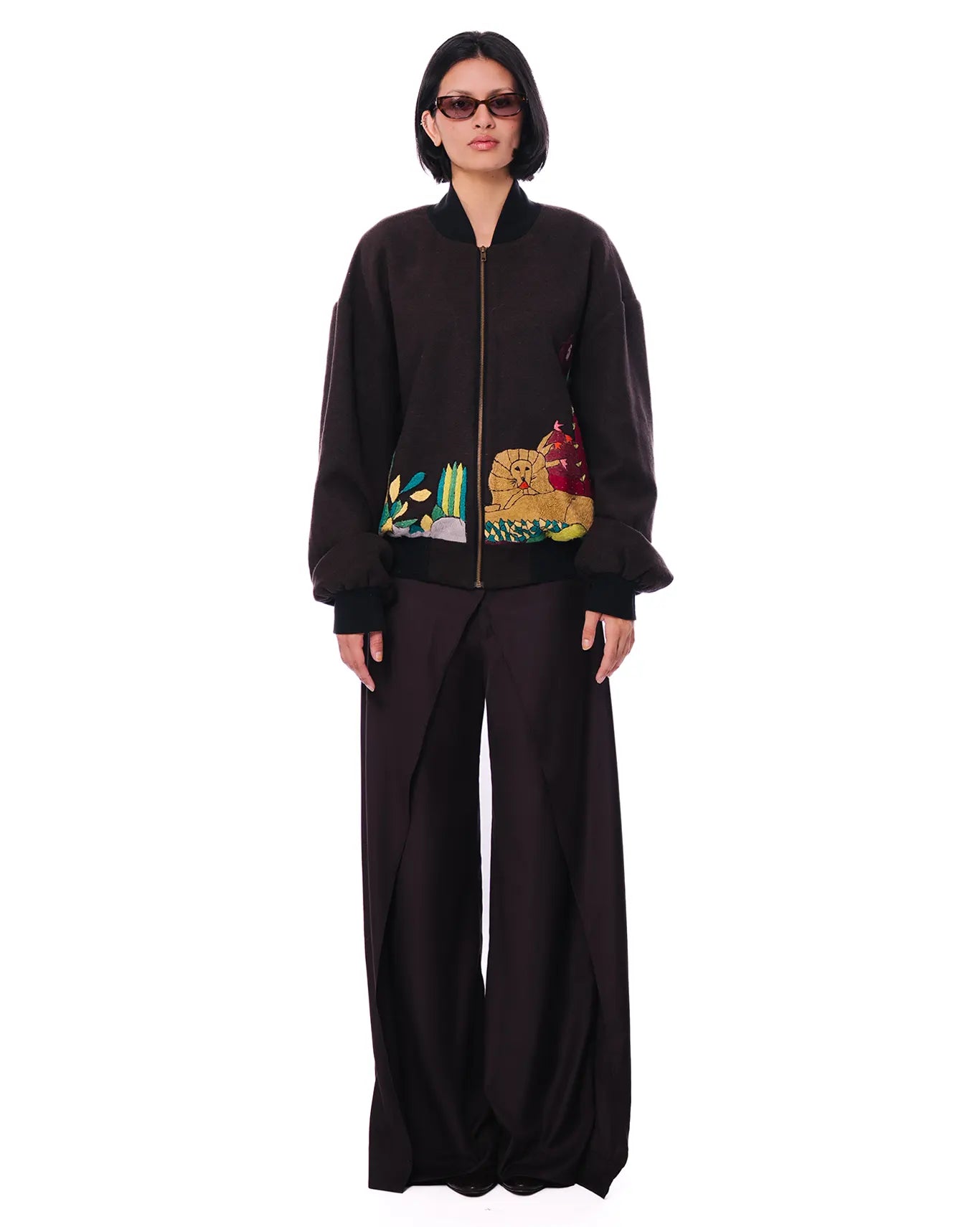 Demo Brown Flame Jacket cult store pakistan women winter lion