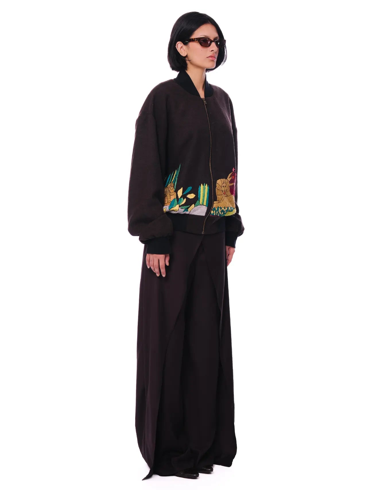 Demo Brown Flame Jacket cult store pakistan women winter lion