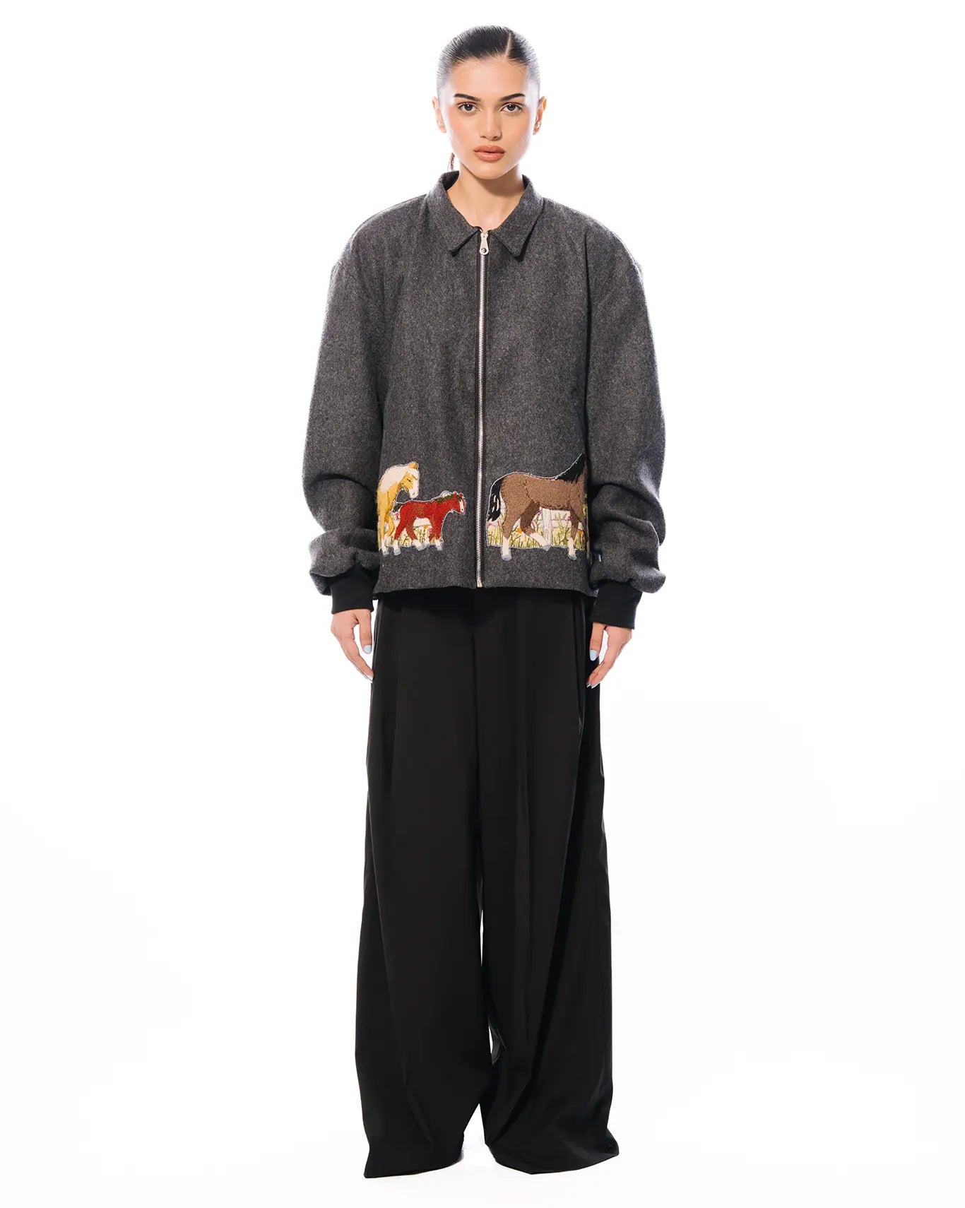 Demo Grey Dark Horse Jacket cult store karachi