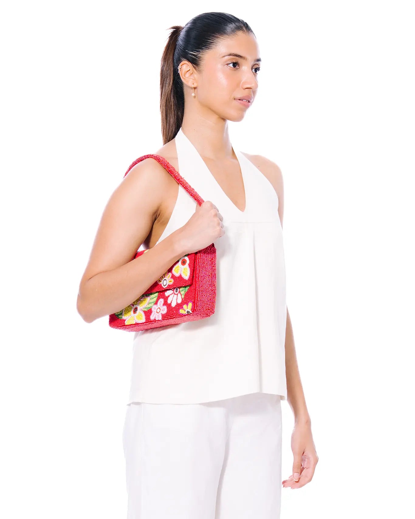 Fern White Form Halter Top cult karachi pakistan