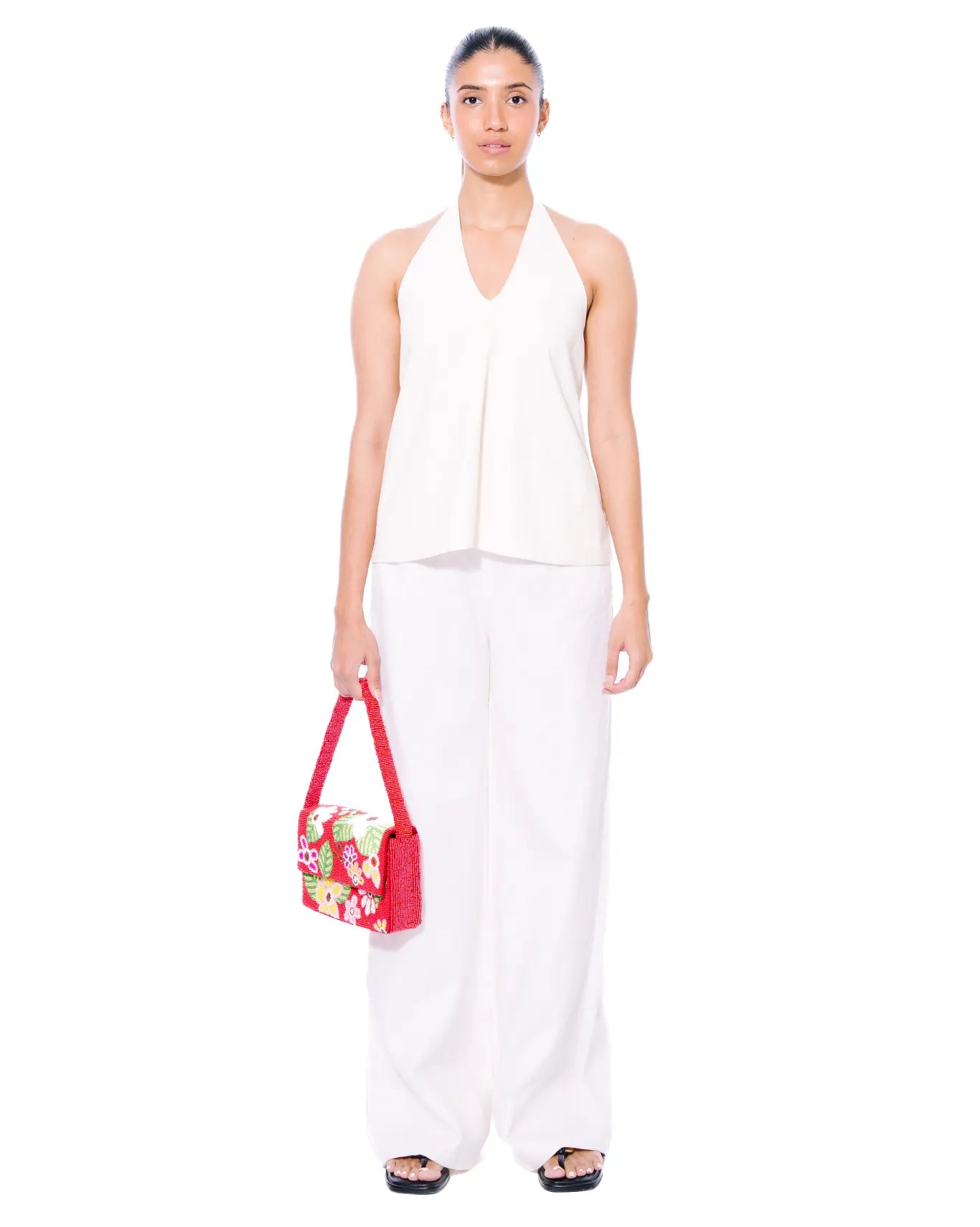 Fern White Form Halter Top cult karachi pakistan